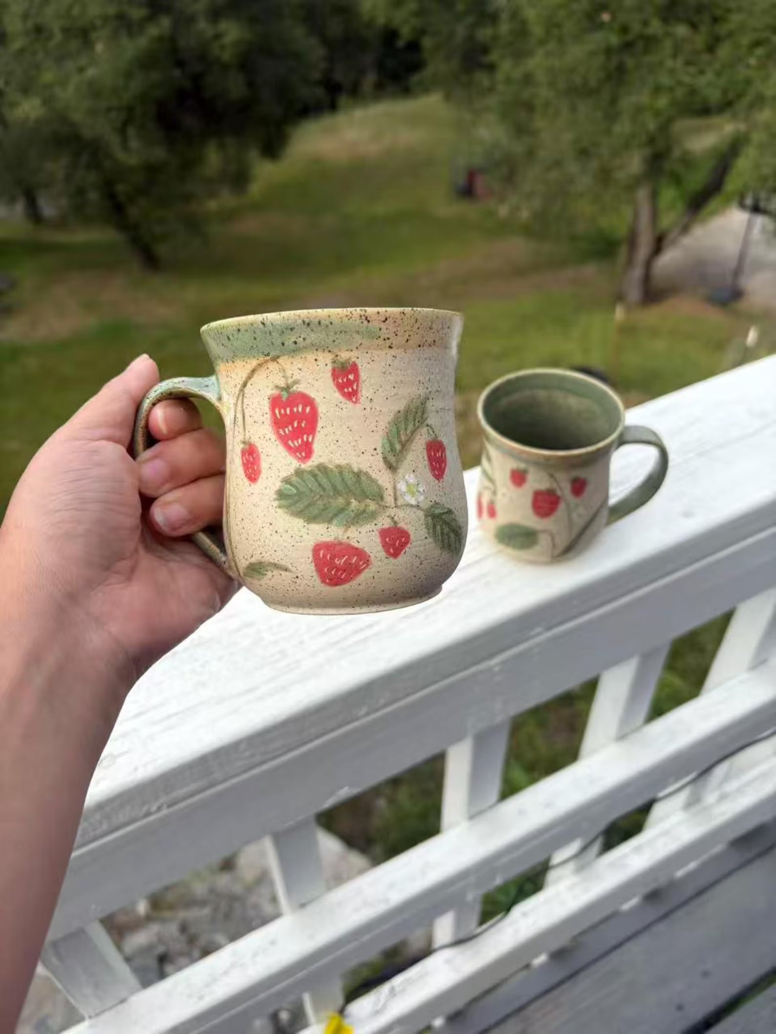 Handmade Strawberry Ceramic Mug