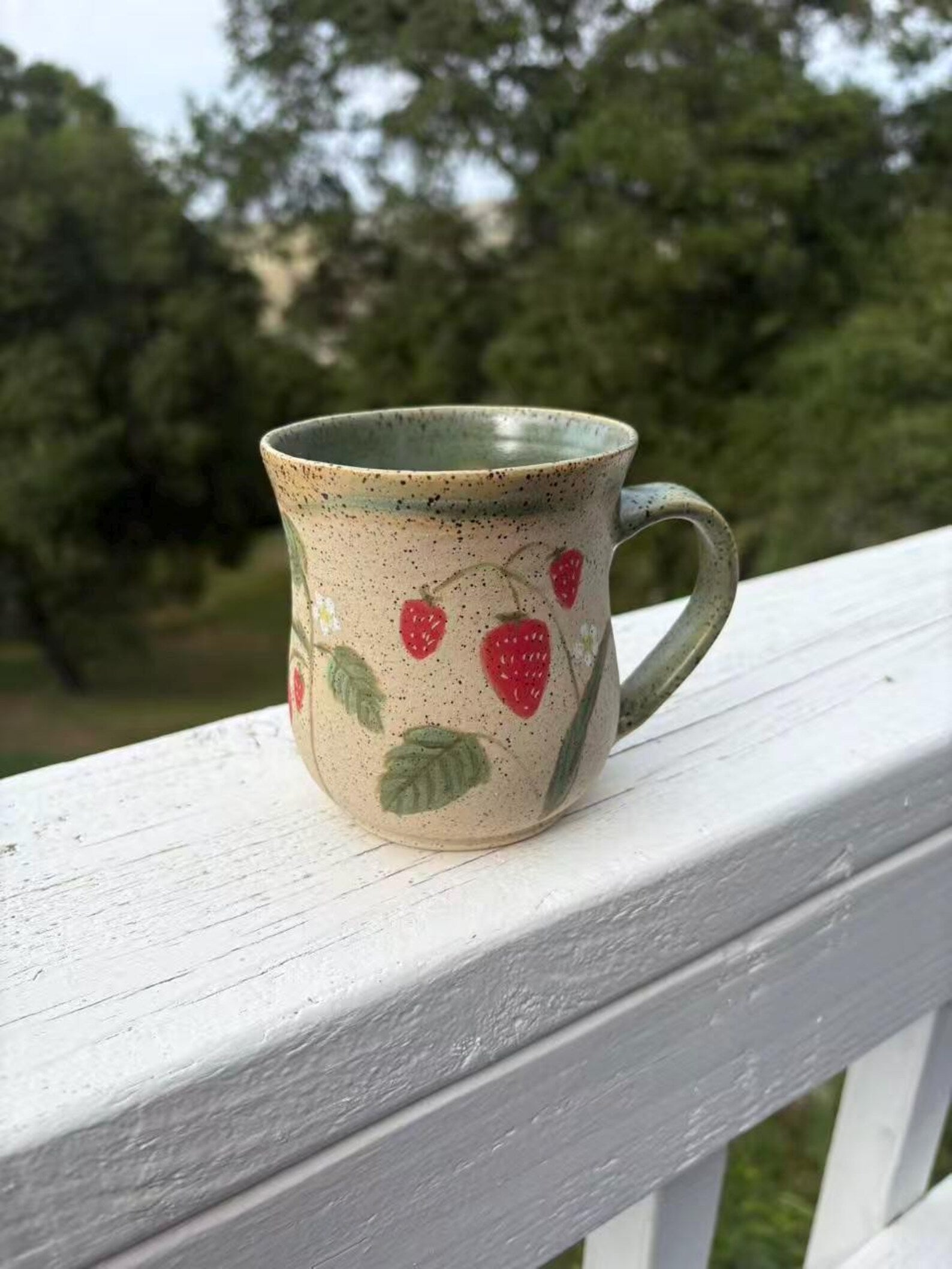Handmade Strawberry Ceramic Mug
