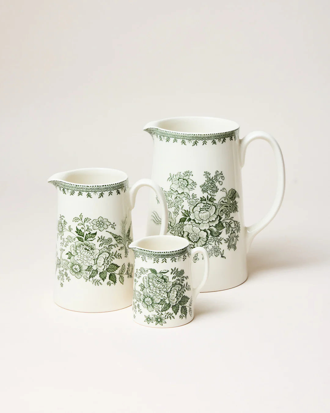 Retro Transfer-Printed Porcelain Kettle
